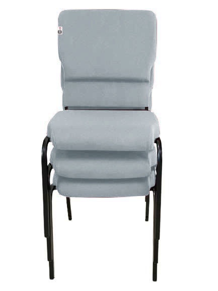 Cadeira Empilhável para Igrejas Evangélicas Linha Church Cinza - Imagem 5