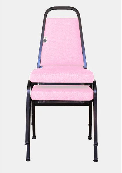 02 Cadeiras Empilhável para Hotelaria Linha Hotel Jersey Rosa - Imagem 2