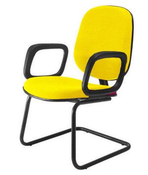 Cadeira para Igrejas Evangélicas Diretor Interlocutor para Escritório Linha Uno Amarelo