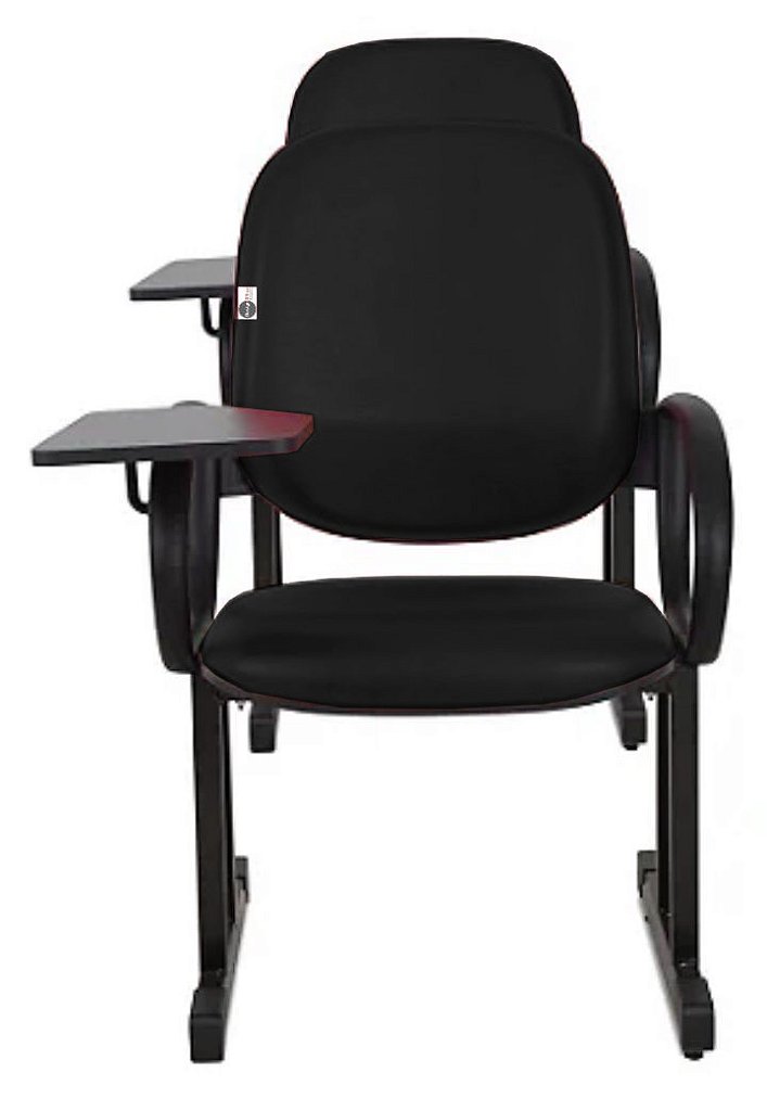 01 Cadeira Escolar para Auditório e Escolas com Prancheta Linha Dallas Auditório Preto - Imagem 5