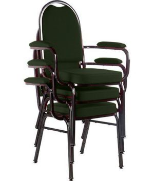 Kit com 3 Cadeiras para Auditório Linha Hotel Verde