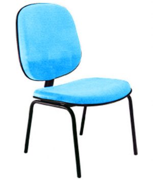 Cadeira para Igrejas Evangélicas Diretor Fixa para Escritório Linha Uno Azul