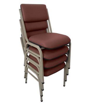 Kit com 4 Cadeiras para Auditórios Linha Hotel Smart Vermelho