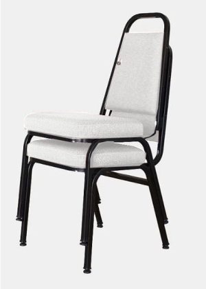 02 Cadeiras Empilhável para Hotelaria Linha Hotel Jersey Branco