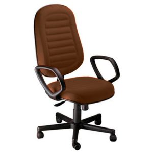 Cadeira Presidente Gomada com Braços Linha Blenda Marrom