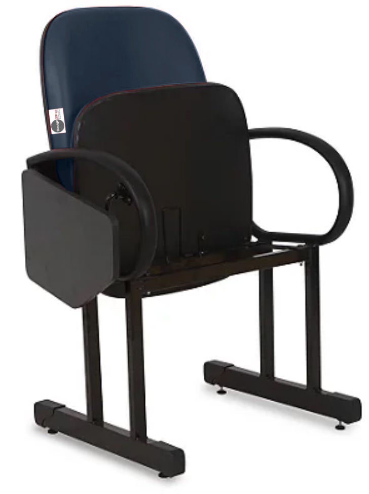 01 Cadeira Escolar para Auditório e Escolas com Prancheta Linha Dallas Auditório Azul - Imagem 4