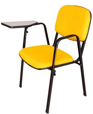 Cadeira Escolar Universitária para Auditórios Linha Hotel Amarelo