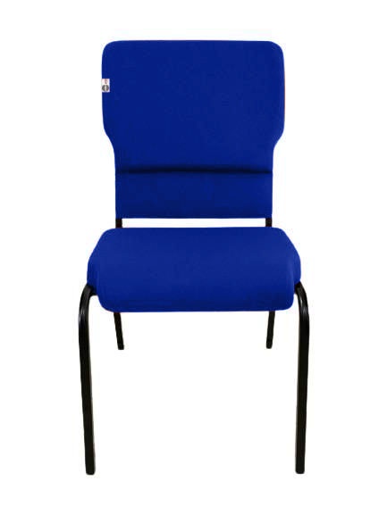 Cadeira Empilhável para Igrejas Evangélicas Linha Church Azul - Imagem 2