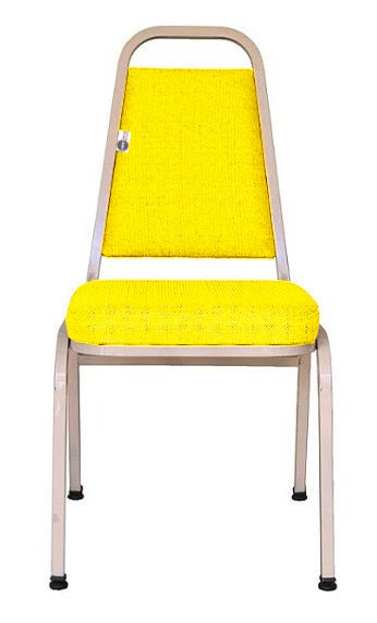 Cadeira Empilhável para Hotelaria Linha Hotel Jersey Amarelo - Imagem 2