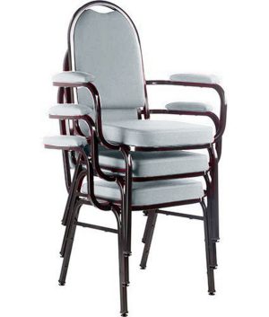 Kit com 3 Cadeiras para Auditório Linha Hotel Cinza