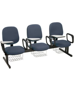 Cadeira Escolar em longarina para Escolas Linha Uno Azul