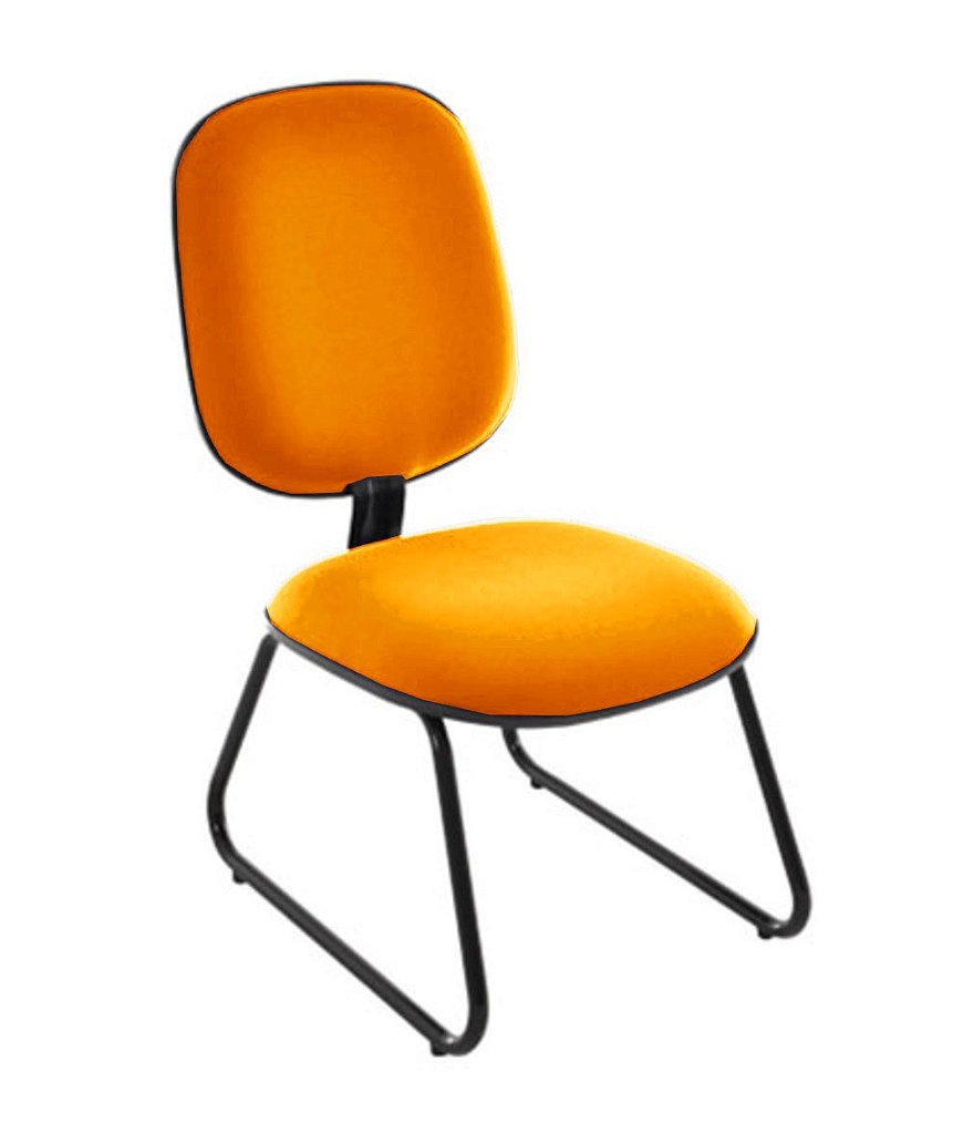 Cadeira para Igrejas Evangélicas Diretor Trapézio para Escritório Linha Uno Laranja