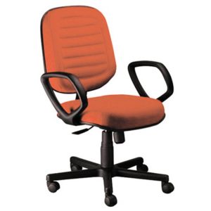 Cadeira Diretor Gomada com Braços Linha Blenda Laranja