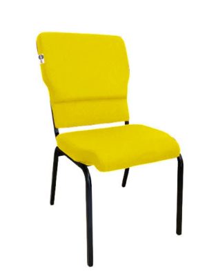 Cadeira Empilhável para Igrejas Evangélicas Linha Church Amarelo