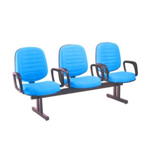 Cadeira para Igrejas Evangélicas em Longarina com 03 lugares Linha Blenda Azul