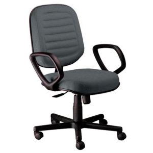 Cadeira Diretor Gomada com Braços Linha Blenda Cinza