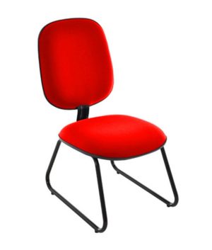 Cadeira para Igrejas Evangélicas Diretor Trapézio para Escritório Linha Uno Vermelho