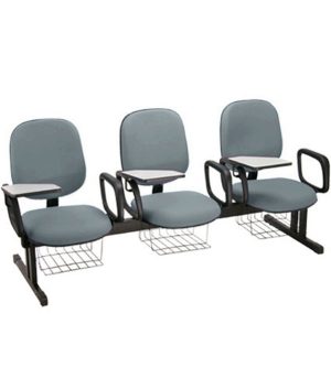 Cadeira Escolar em longarina para Escolas Linha Uno Cinza