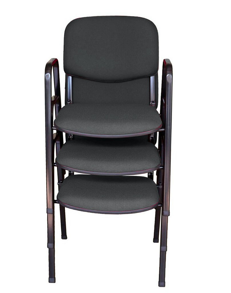 03 Cadeiras para Auditórios Linha Hotel Auditório Marrom - Imagem 2