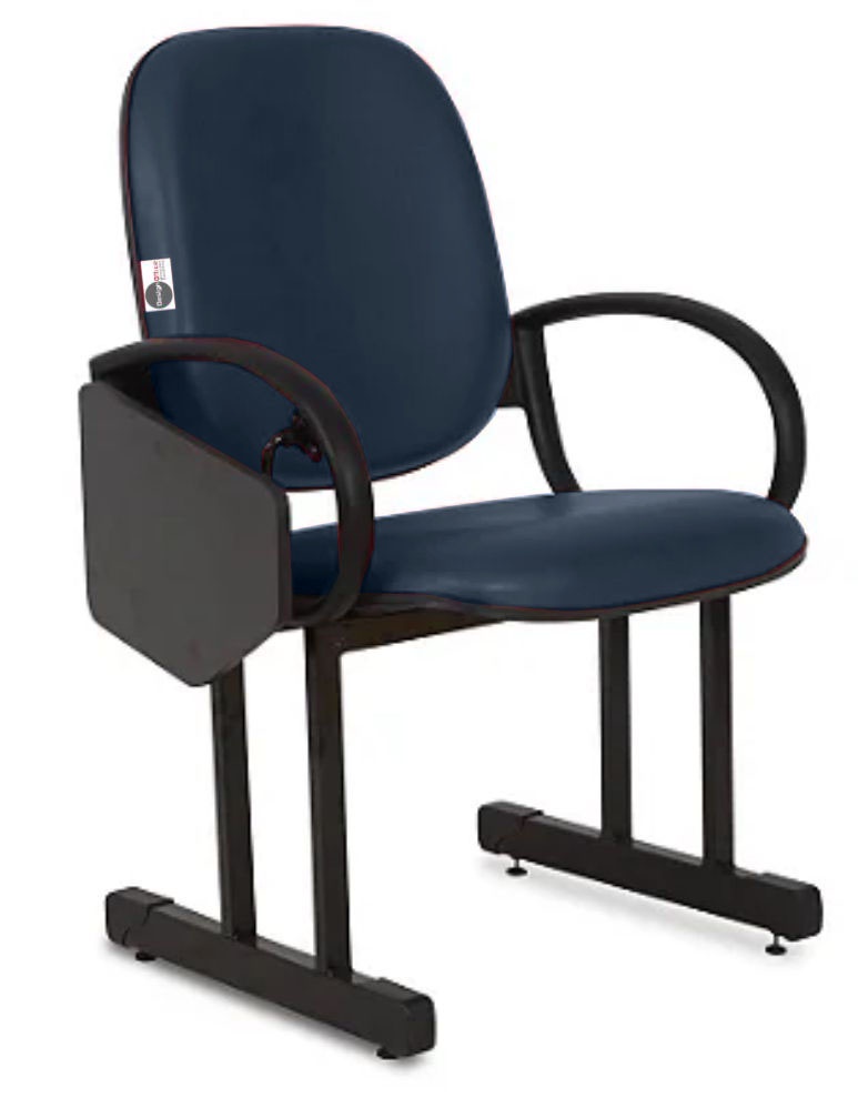 01 Cadeira Escolar para Auditório e Escolas com Prancheta Linha Dallas Auditório Azul - Imagem 3