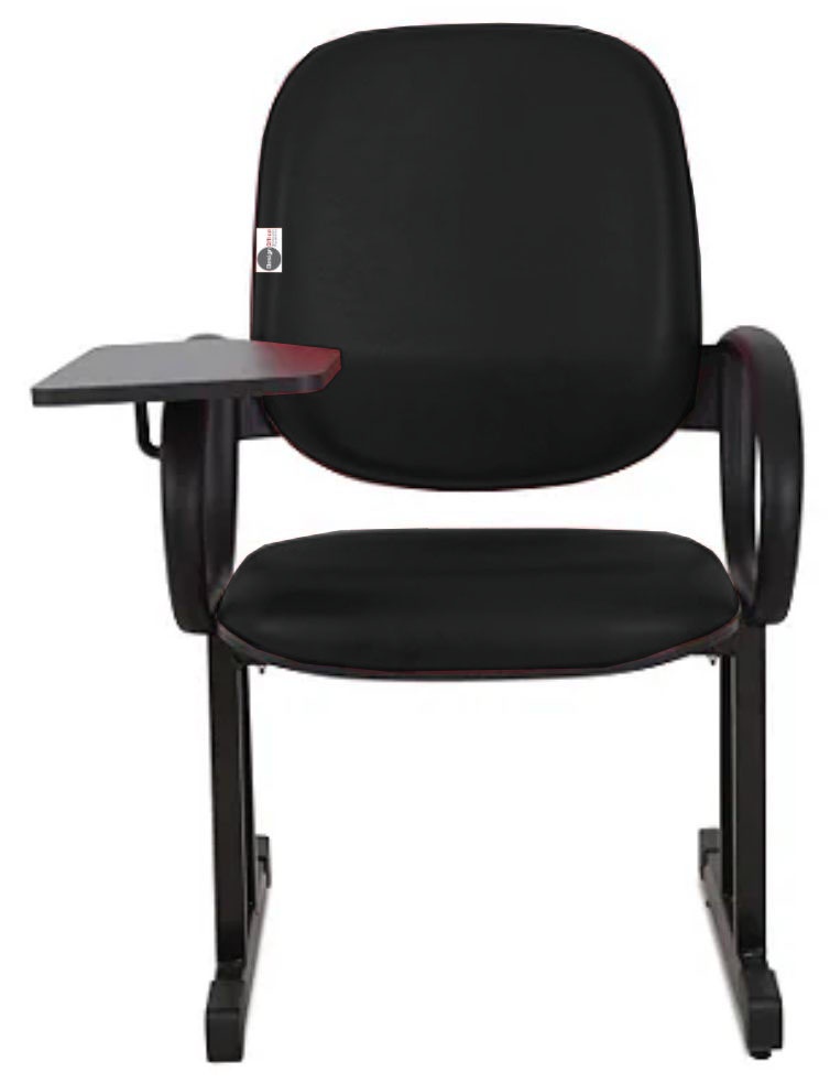 01 Cadeira Escolar para Auditório e Escolas com Prancheta Linha Dallas Auditório Preto - Imagem 2