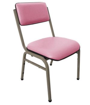Cadeira Empilhável para Auditórios Linha Hotel Smart Rosa