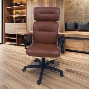 Cadeira Original Eames com Rodinhas Anti Risco Presidente Linha Capa em Madeira Cor Caramelo