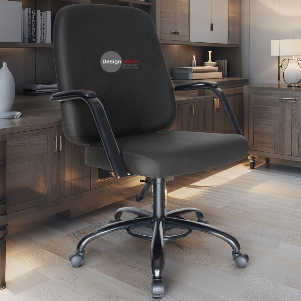 Cadeira que Suporta até 250kg Giratória para Obesos e Porteiros, ideal para Escritório e Portaria de Prédios e Condomínios