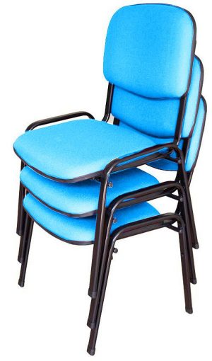 03 Cadeiras para Auditórios Linha Hotel Auditório Azul