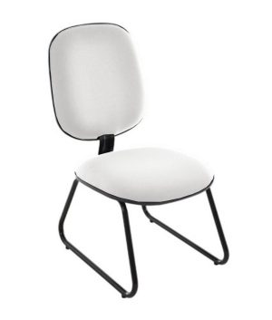 Cadeira para Igrejas Evangélicas Diretor Trapézio para Escritório Linha Uno Branco