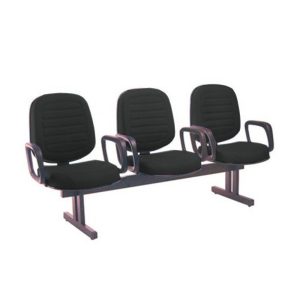 Cadeira para Igrejas Evangélicas em Longarina com 03 lugares Linha Blenda Marrom