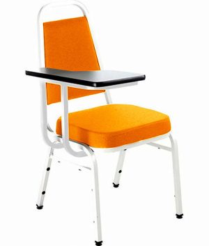 Cadeira Universitária Empilhável Linha Hotel Plus Laranja