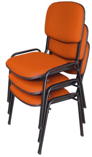 03 Cadeiras para Auditórios Linha Hotel Auditório Laranja