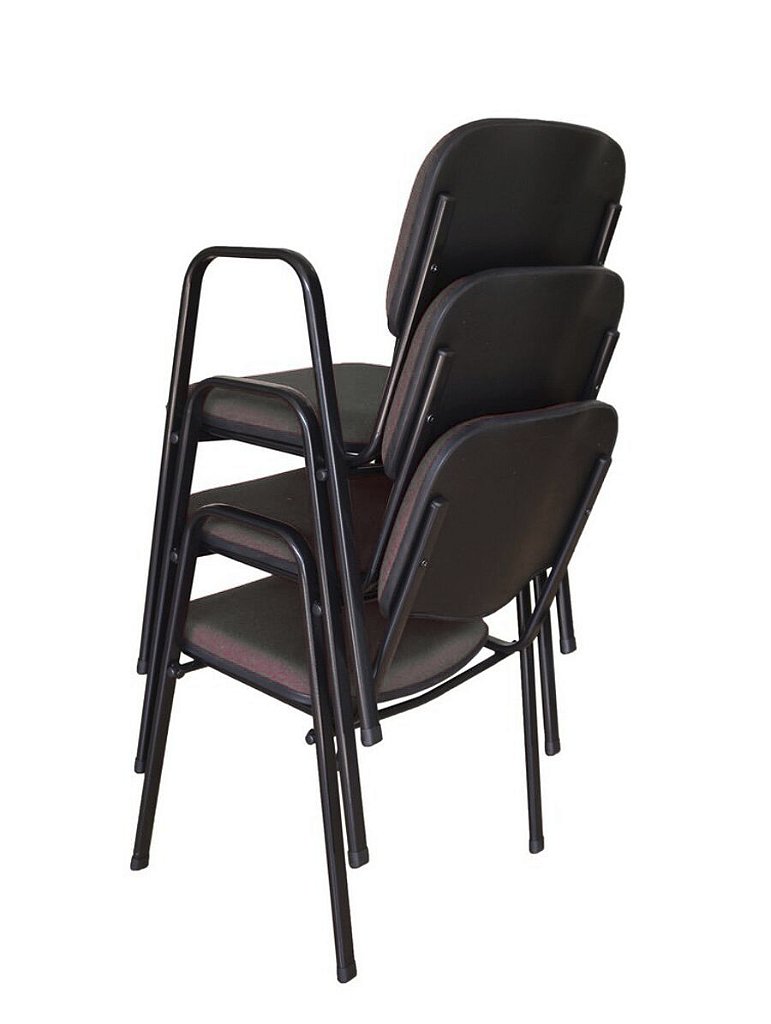 03 Cadeiras para Auditórios Linha Hotel Auditório Cinza - Imagem 3