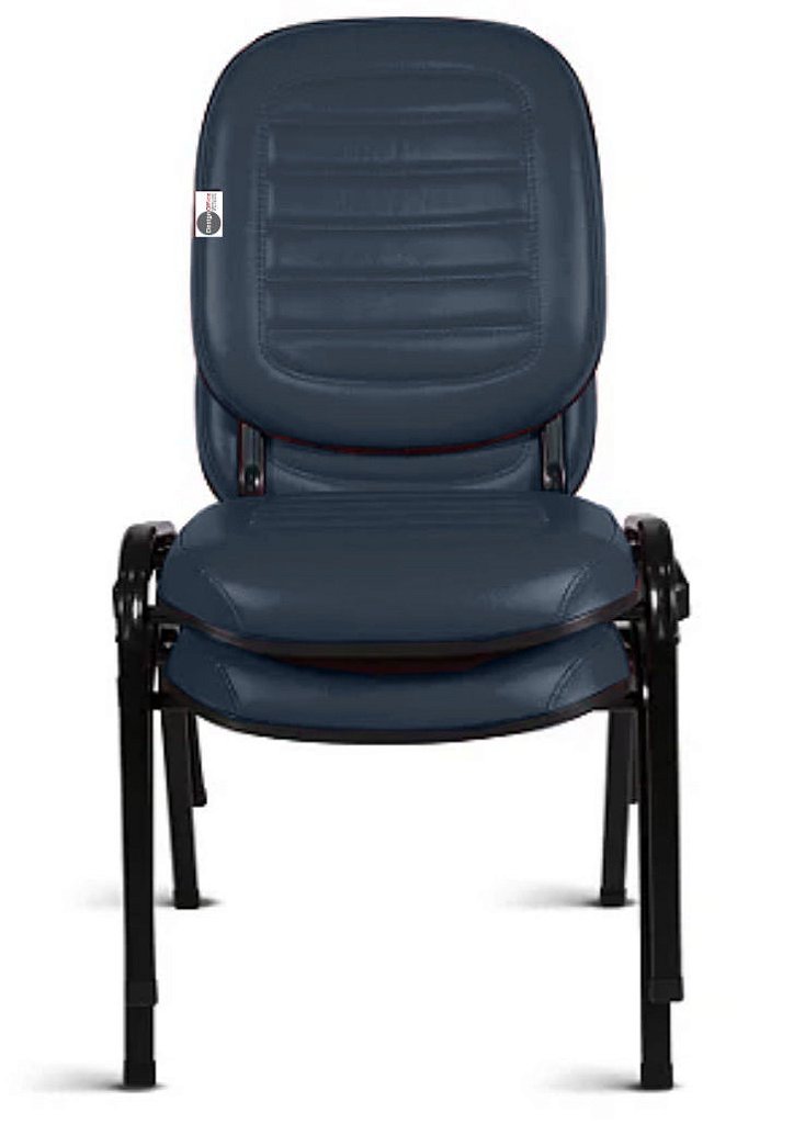 02 Cadeiras Empilhável para Igrejas Evangélicas Linha Holy Azul - Imagem 2