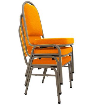 03 Cadeiras para Hotel e Auditório Linha Hotel Laranja