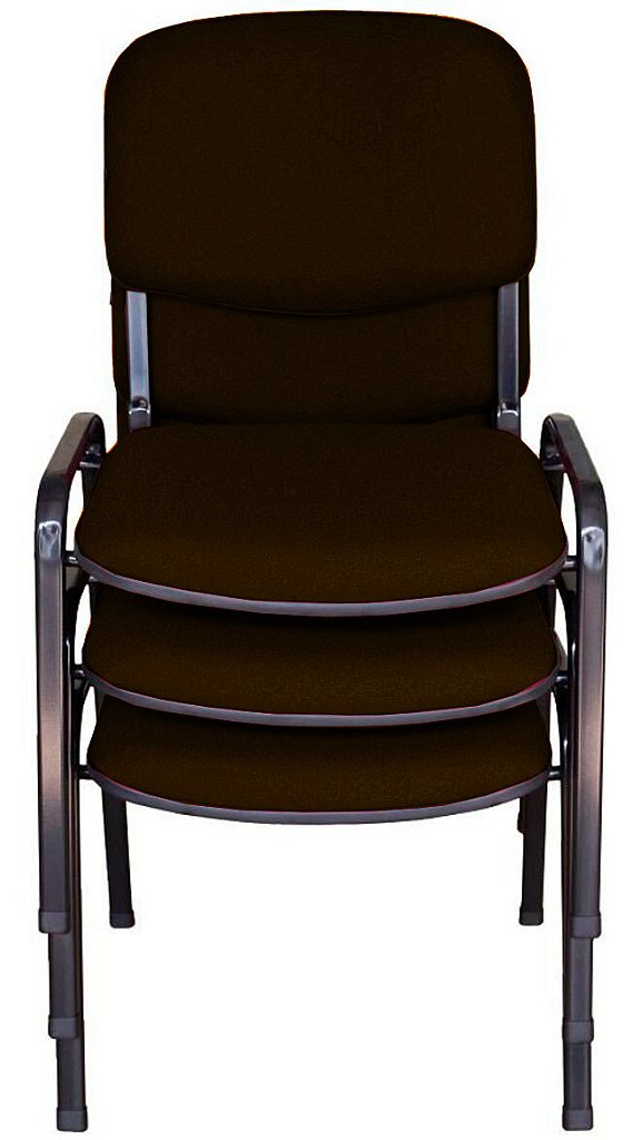 03 Cadeiras para Auditórios Linha Hotel Auditório Marrom - Imagem 2