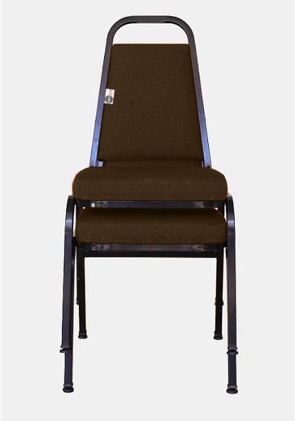 02 Cadeiras Empilhável para Hotelaria Linha Hotel Jersey Marrom - Imagem 2