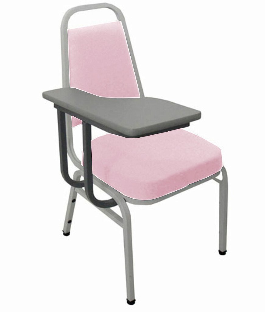 Cadeira Universitária Empilhável Linha Hotel Plus Rosa