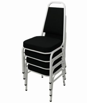 Kit com 4 Cadeiras Empilháveis Linha Hotel Plus Preto