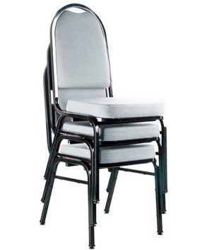 03 Cadeiras para Hotel e Auditório Linha Hotel Cinza