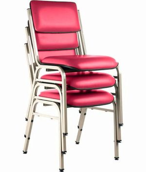 Kit com 3 Cadeiras para Auditórios Linha Hotel Smart Rosa