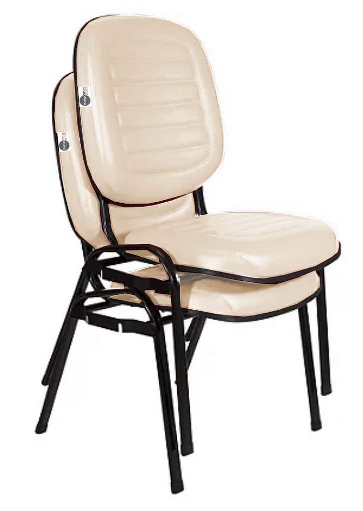 Cadeira Empilhável para Igrejas Evangélicas Linha Holy Bege - Imagem 5