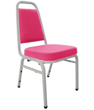 Cadeira Empilhável para Auditórios Linha Hotel Plus Rosa