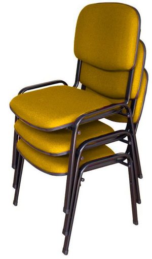 03 Cadeiras para Auditórios Linha Hotel Auditório Amarelo