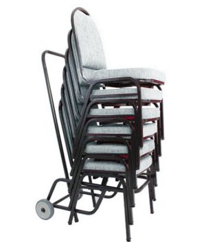 06 Cadeiras para Hotel e Auditório Linha Hotel Cinza