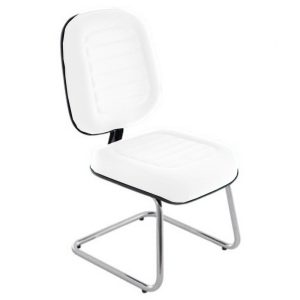 Cadeira Diretor para Auditório e Salas de Convenções Cromada Linha Blenda Branco