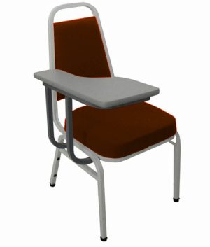 Cadeira Universitária Empilhável Linha Hotel Plus Marrom