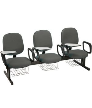 Cadeira Escolar em longarina para Escolas Linha Uno Cinza