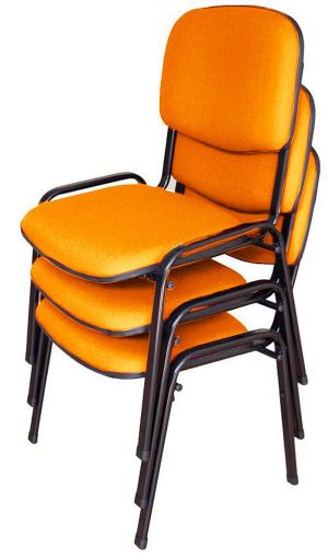 03 Cadeiras para Auditórios Linha Hotel Auditório Laranja